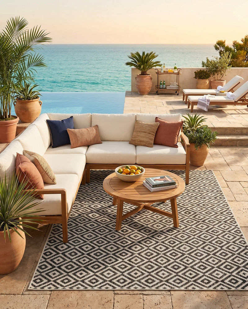 Urban Oasis Rugs Collection Area Rug -  Rooftop (Charcoal Gray) Rectangle Charcoal Gray  lifestyle 21