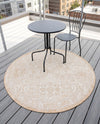 Tribal Terrace Treasures Collection Area Rug - Mayan Marina (Natural) Round Natural  lifestyle 27