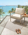 Seaside Serenity Collection Area Rug - Veranda (Light Gray) Rectangle Light Gray  lifestyle 49