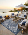 Urban Oasis Rugs Collection Area Rug -  Penthouse (Blue) Square Blue  lifestyle 73