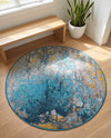 Urban Terrace Collection Area Rug -  Lanai Round Gradient Blue  lifestyle 19