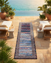 Urban Terrace Collection Area Rug -  Oasis Runner Multi  lifestyle 72