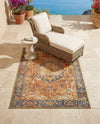 Patio Heritage Collection Area Rug -  Haven Rectangle Rust Red  lifestyle 56