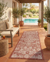 Patio Heritage Collection Area Rug - Savannah (Rust Red) Runner Rust Red  lifestyle 55