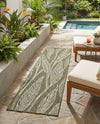 Seaside Blooms Collection Area Rug -  Evergreen (Green) Runner Green  lifestyle 41