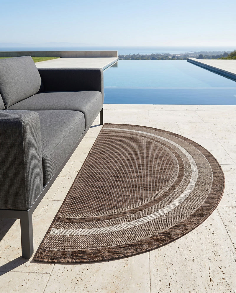 Terrace Fringe Collection Area Rug - Veranda (Brown) Hearth Brown  lifestyle 61