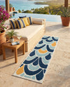 Caribbean Terrace Collection Area Rug -  Barbados Runner Blue  lifestyle 40