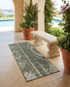 Desert Nomad Terrace Collection Area Rug - Sahara (Green) Runner Green  lifestyle 43