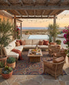 Coastal Terrace Collection Area Rug -  Lagoon Square Multi  lifestyle 53