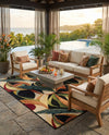 Seaside Blooms Collection Area Rug -  Tivoli Rectangle Multi  lifestyle 19