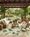 Seaside Blooms Collection Area Rug -  Ivy Rectangle Green  lifestyle 66