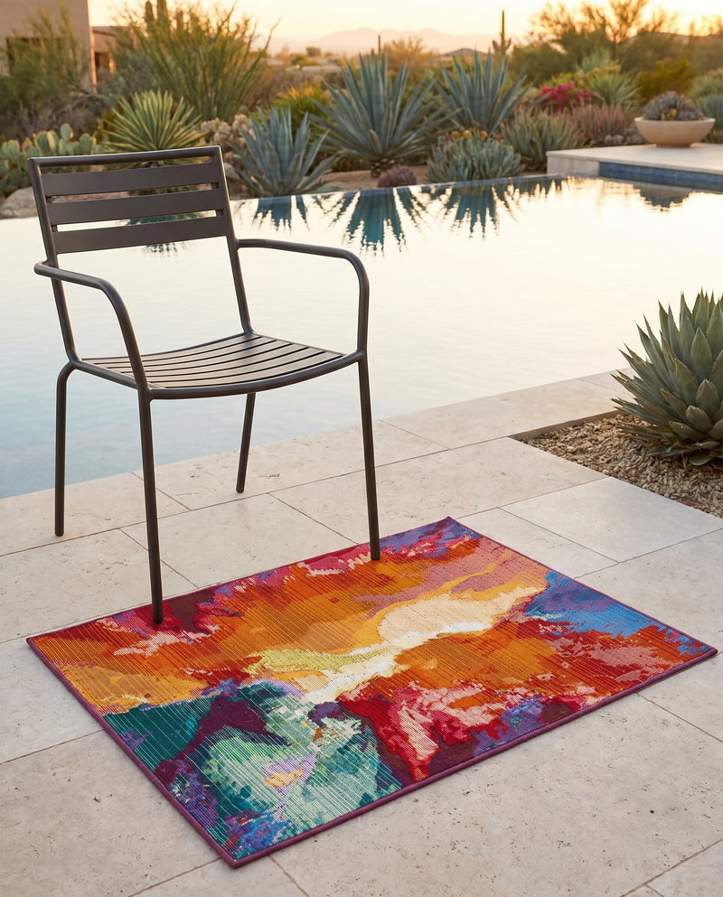 Urban Terrace Collection Area Rug -  Laneway Rectangle Multi  lifestyle 40
