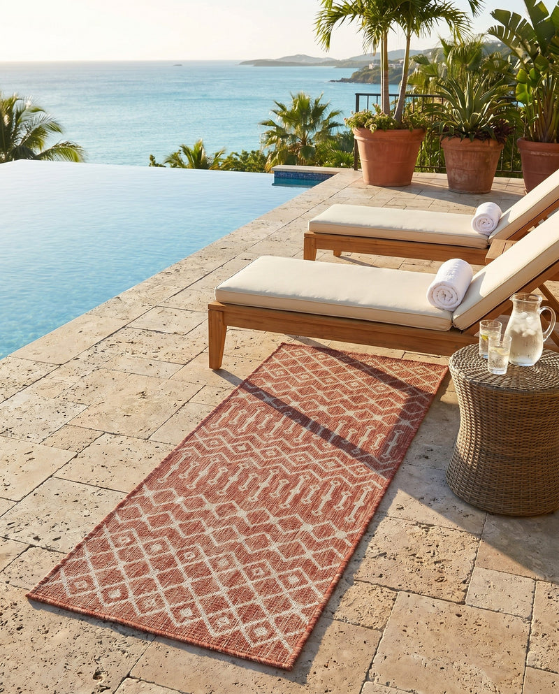 Savannah Pergola Collection Area Rug -  Pergola (Rust Red) Runner Rust Red  lifestyle 51