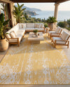 Desert Nomad Terrace Collection Area Rug - Sahara (Yellow) Rectangle Yellow  lifestyle 13