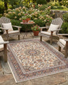 Patio Heritage Collection Area Rug -  Bower Rectangle Ivory  lifestyle 67