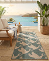 Seaside Haven Rugs Collection Area Rug -  Pelican Runner Stone Blue  lifestyle 52