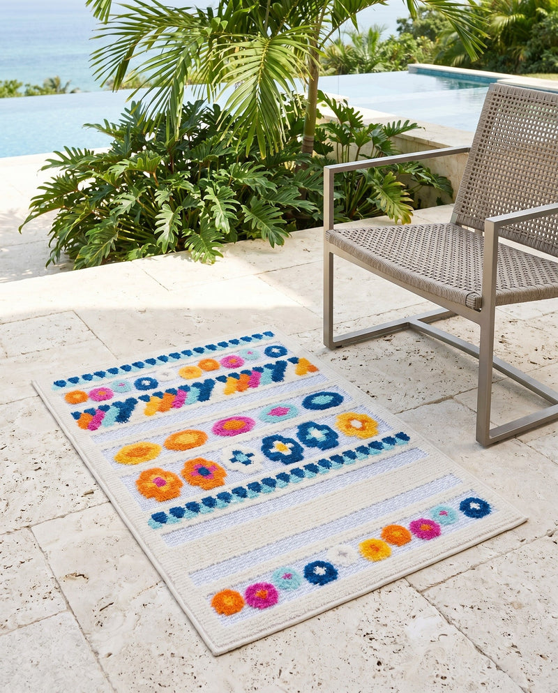 Bahama Breeze Outdoor Collection Area Rug -  Bimini Rectangle Gray  lifestyle 30