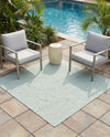 Jill Zarin Sedona Oasis Outdoor Collection Area Rug - Coconino (Palm Green) Square Palm Green  lifestyle 13