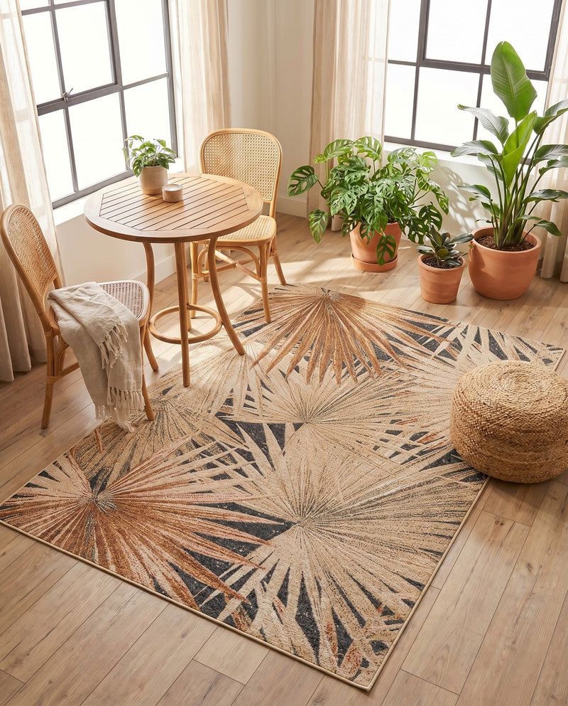 Seaside Blooms Collection Area Rug -  Avalon Rectangle Multi  lifestyle 9