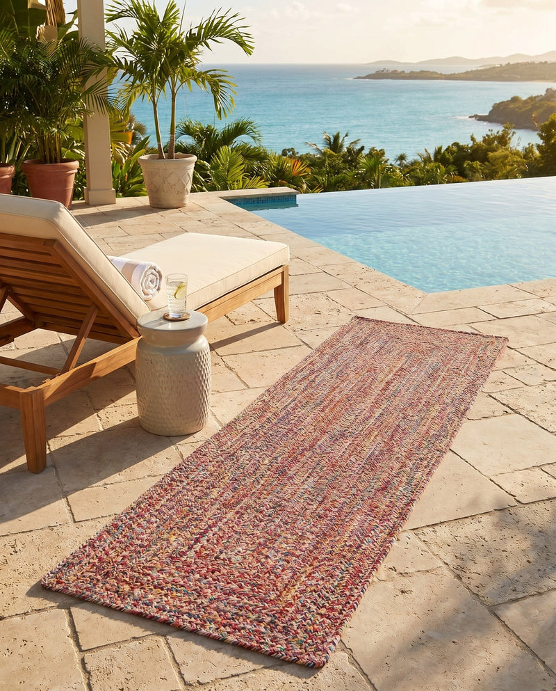 Sustainable Strands Indoor-Outdoor Oasis Collection Area Rug -  Sandbar (Multi) Runner Multi  lifestyle 67