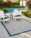 Terrace Fringe Collection Area Rug - Oceanside Rectangle Navy Blue  lifestyle 40
