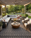 Savannah Pergola Collection Area Rug -  Pergola (Charcoal Gray) Rectangle Charcoal Gray  lifestyle 11