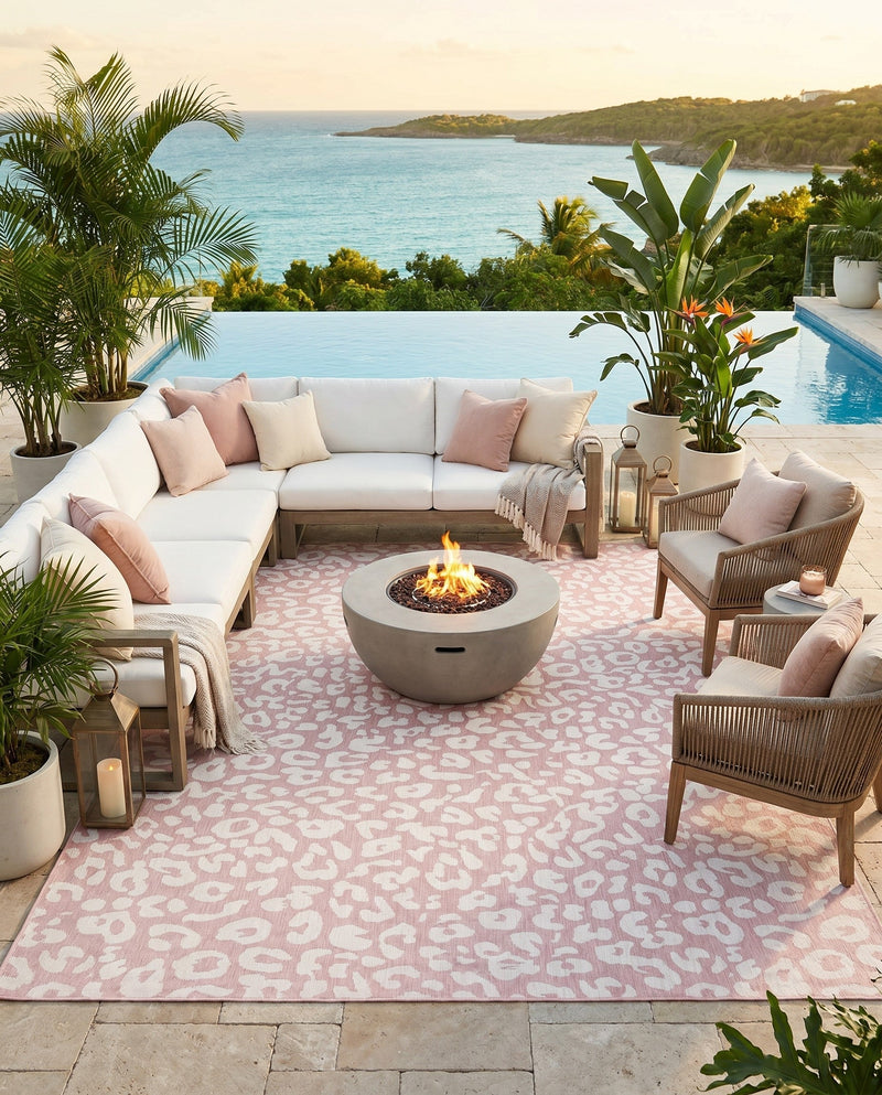 Savannah Escape Collection Area Rug -  Amazon (Pink Ivory) Rectangle Pink Ivory  lifestyle 4