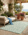 Savannah Escape Collection Area Rug -  Amazon (Green Blue) Rectangle Green Blue  lifestyle 25