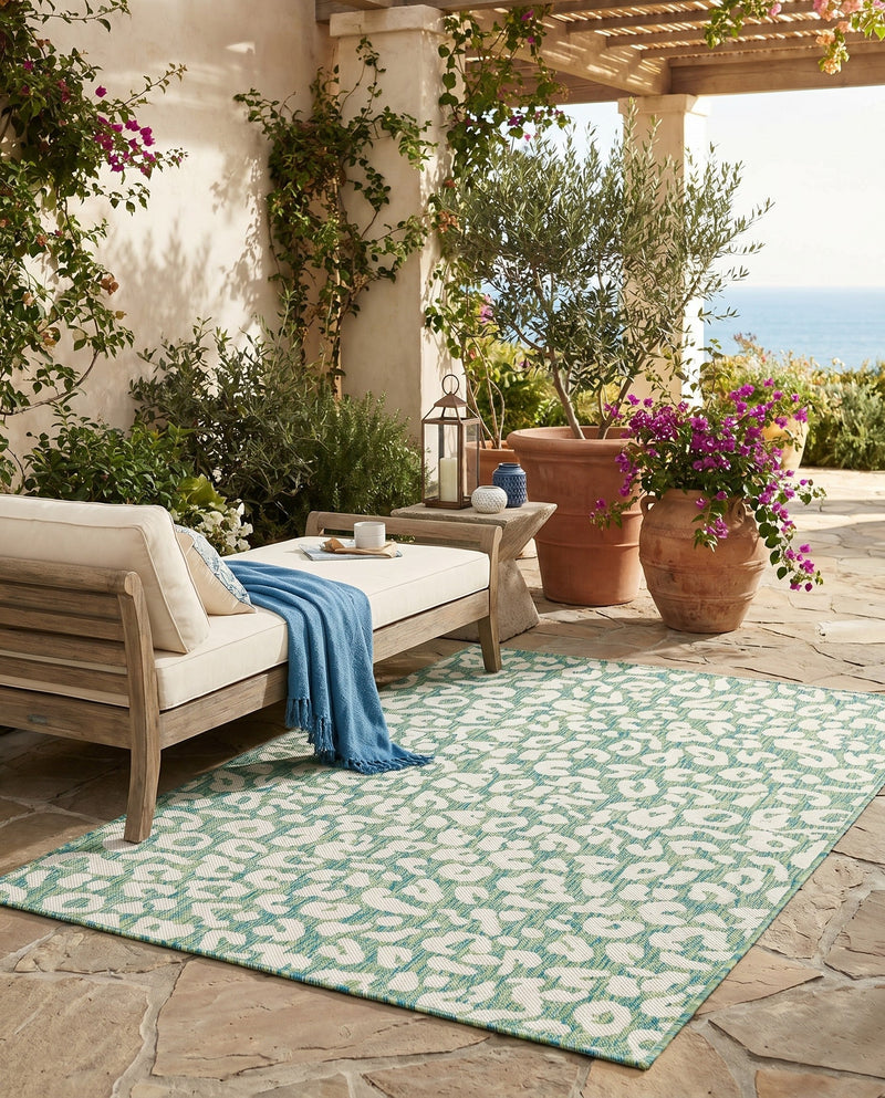 Savannah Escape Collection Area Rug -  Amazon (Green Blue) Rectangle Green Blue  lifestyle 25
