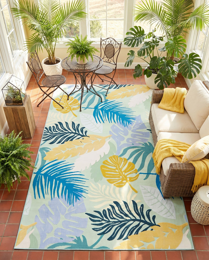 Seaside Blooms Collection Area Rug -  Sunkiss Rectangle Multi  lifestyle 16