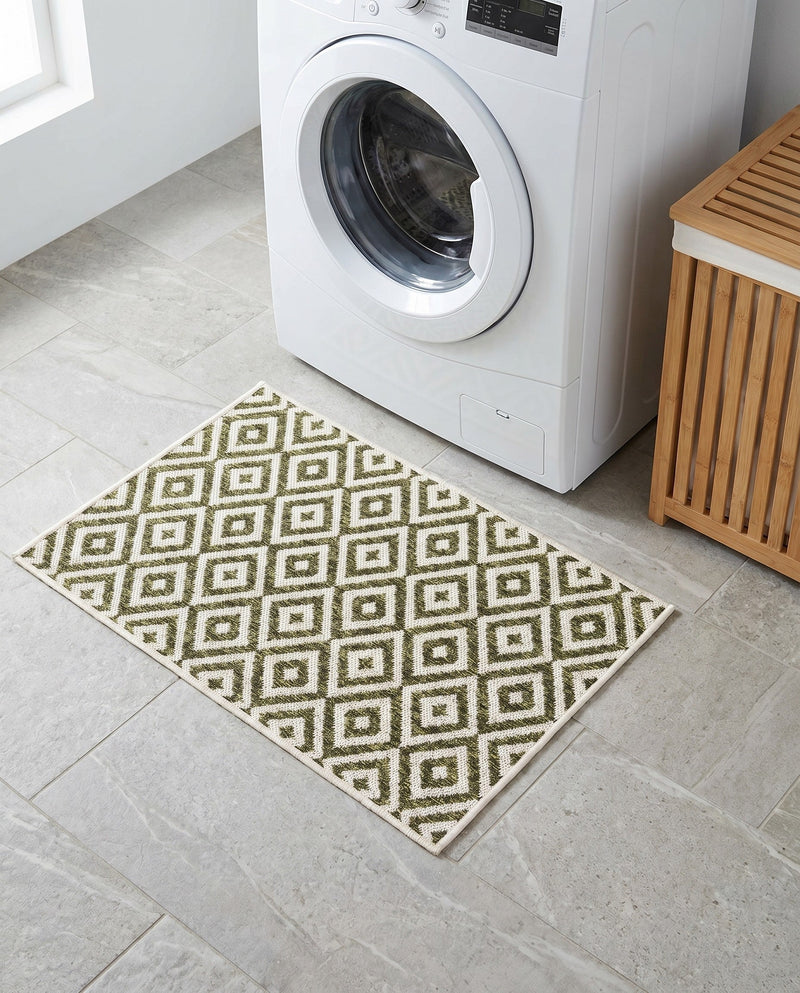 Urban Oasis Rugs Collection Area Rug -  Rooftop (Green) Rectangle Green  lifestyle 25