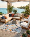 Bahama Breeze Outdoor Collection Area Rug -  Andros Rectangle Gray  lifestyle 23