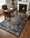 Patio Heritage Collection Area Rug - Savannah (Charcoal Gray) Rectangle Charcoal Gray  lifestyle 19