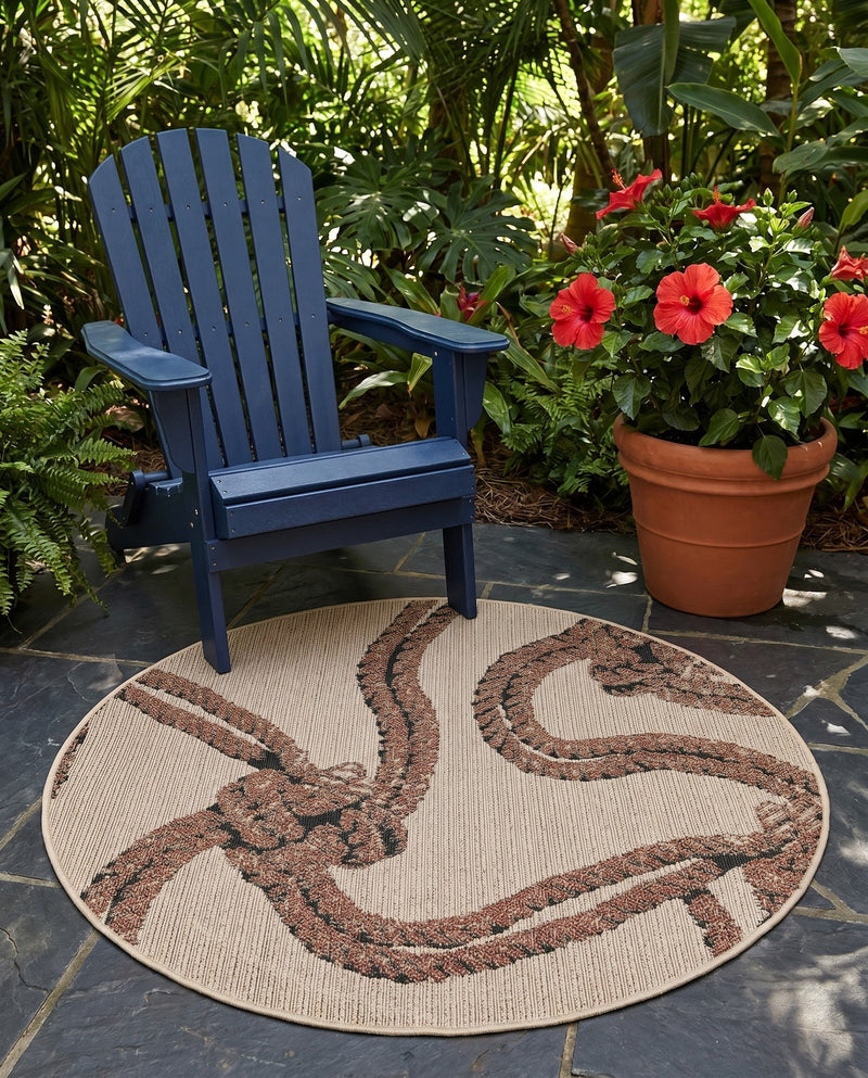 Seaside Haven Rugs Collection Area Rug -  Dunes Round Beige  lifestyle 52