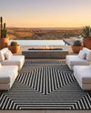 Urban Terrace Collection Area Rug -  Astoria (Black and White) Rectangle Black and White  lifestyle 6