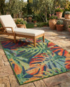 Coastal Terrace Collection Area Rug -  Pier Rectangle Multi  lifestyle 13