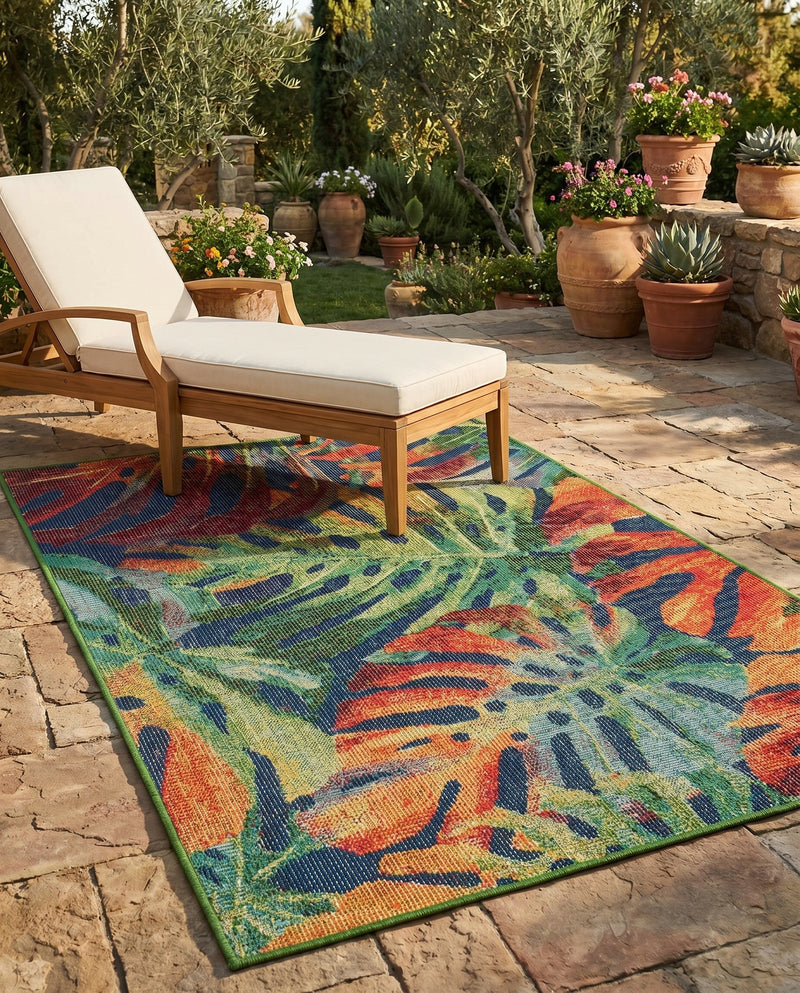 Coastal Terrace Collection Area Rug -  Pier Rectangle Multi  lifestyle 13
