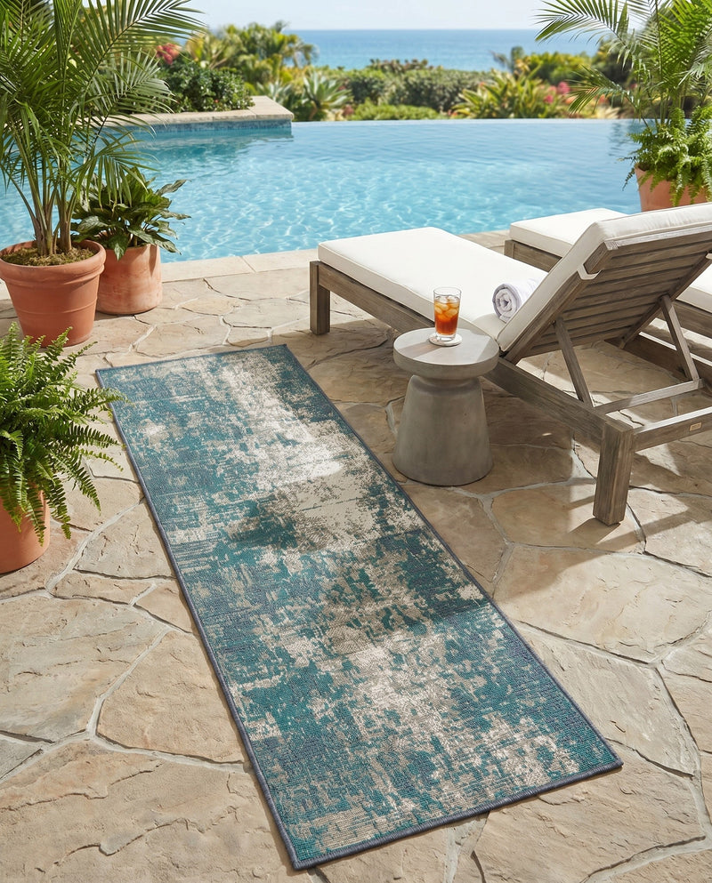 Seaside Haven Rugs Collection Area Rug -  Schooner Runner Blue  lifestyle 71