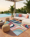 Urban Terrace Collection Area Rug - Venice Rectangle Multi  lifestyle 10
