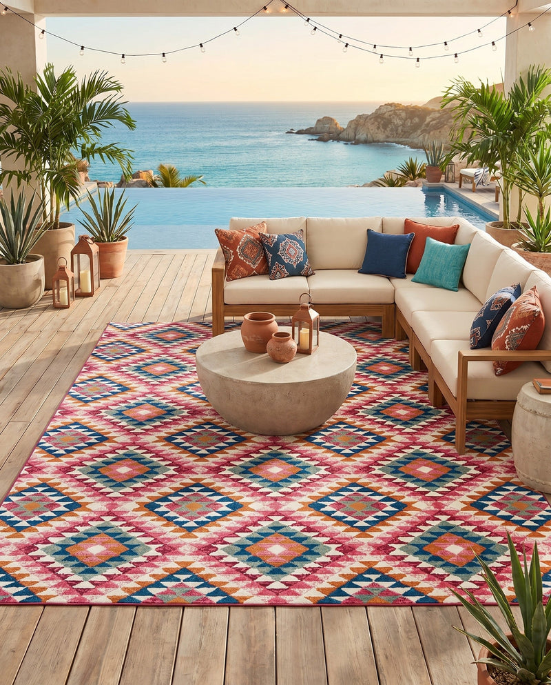 Mesa Oasis Rugs Collection Area Rug - Sedona Rectangle Multi  lifestyle 23