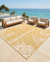 Desert Nomad Terrace Collection Area Rug - Sahara (Yellow) Square Yellow  lifestyle 71