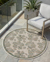 Coastal Terrace Collection Area Rug -  Marina Round Ivory and Beige  lifestyle 61