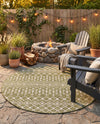 Savannah Pergola Collection Area Rug -  Pergola (Green) Round Green  lifestyle 84
