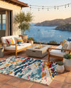 Outdoor Marrakesh Collection Area Rug -  Meknes Rectangle Multi  lifestyle 21