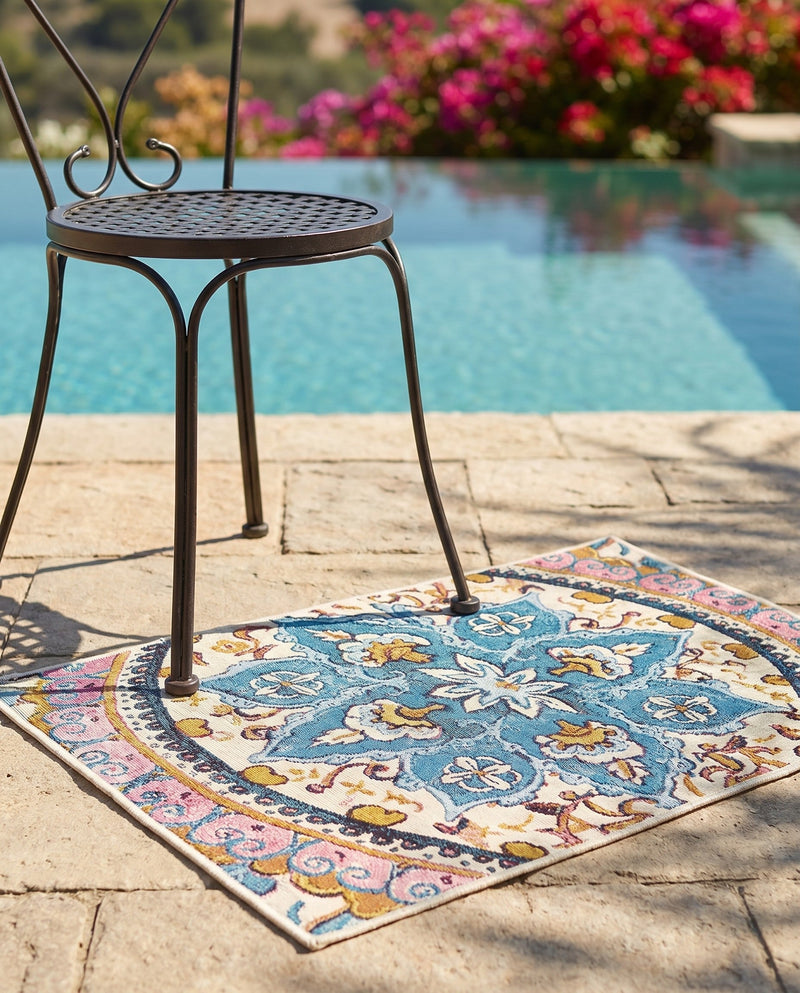 Patio Heritage Collection Area Rug - Tuscany Rectangle Multi  lifestyle 19