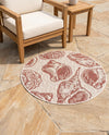 Seaside Haven Rugs Collection Area Rug -  Lighthouse (Ivory Rust Red) Round Ivory Rust Red  lifestyle 58
