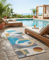 Urban Terrace Collection Area Rug -  Loggia Runner Multi  lifestyle 69
