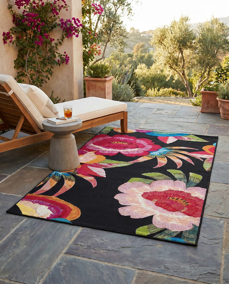 Seaside Blooms Collection Area Rug -  Versailles Rectangle Multi  lifestyle 45