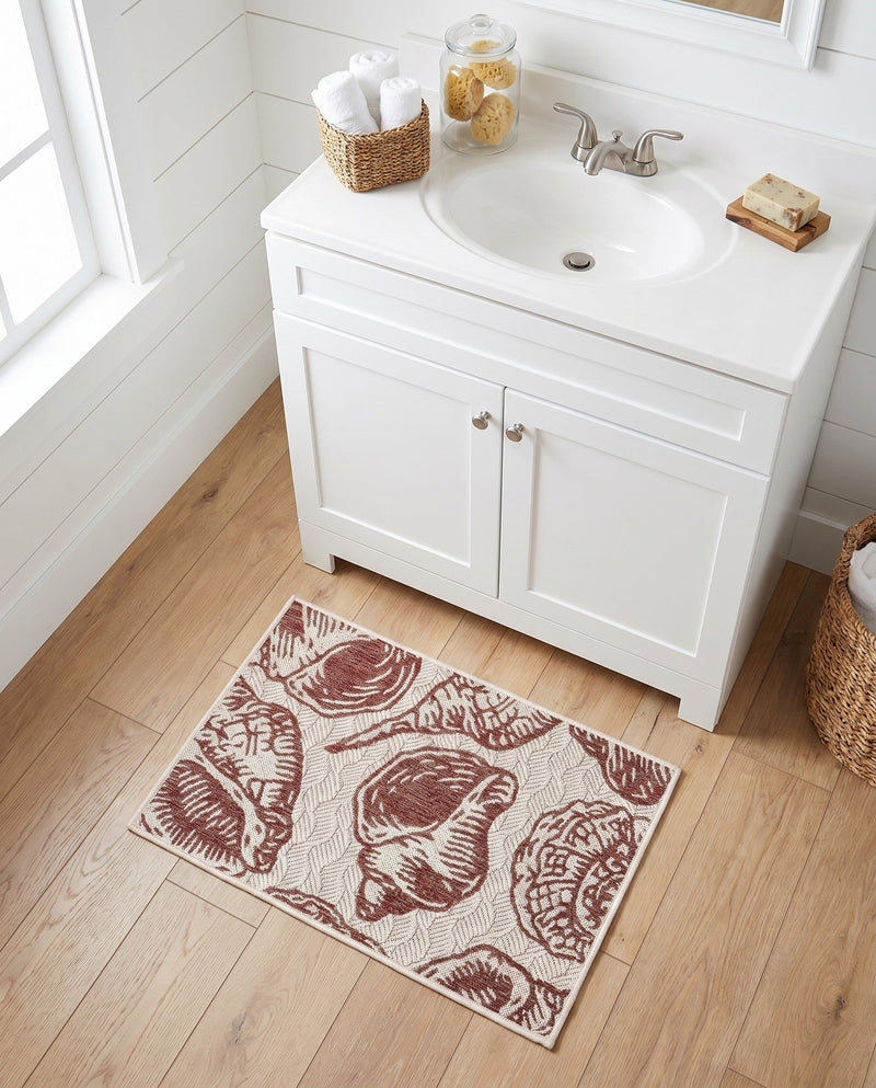 Seaside Haven Rugs Collection Area Rug -  Lighthouse (Ivory Rust Red) Rectangle Ivory Rust Red  lifestyle 7