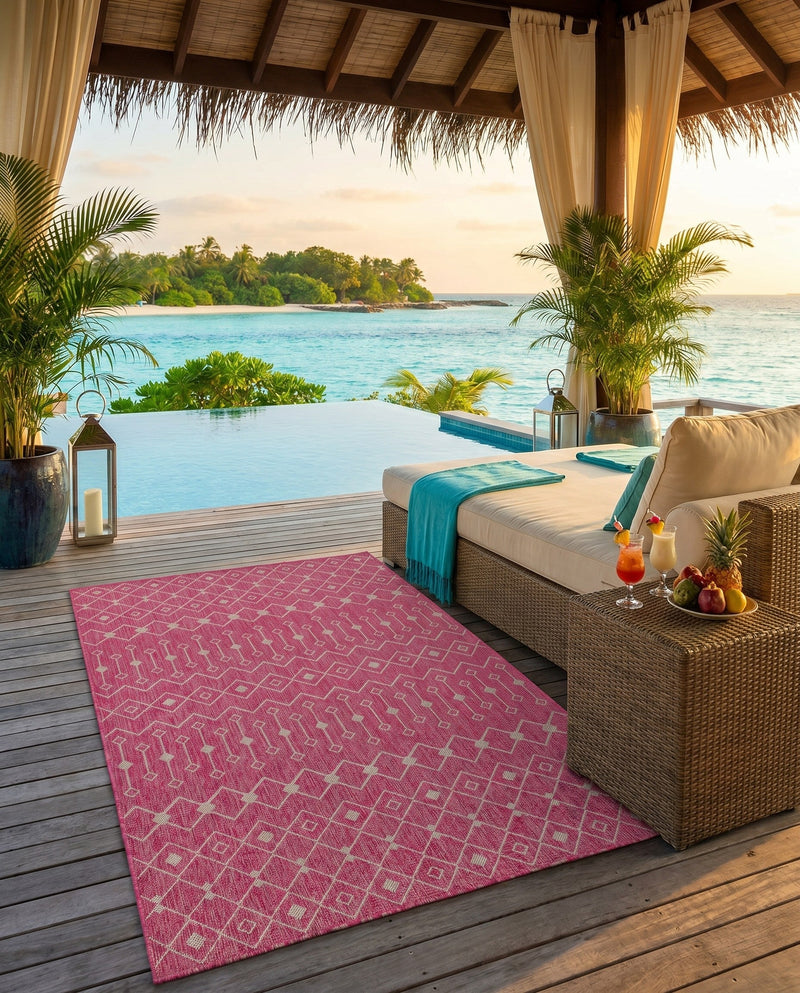 Savannah Pergola Collection Area Rug -  Pergola (Fuschia) Rectangle Fuschia  lifestyle 11